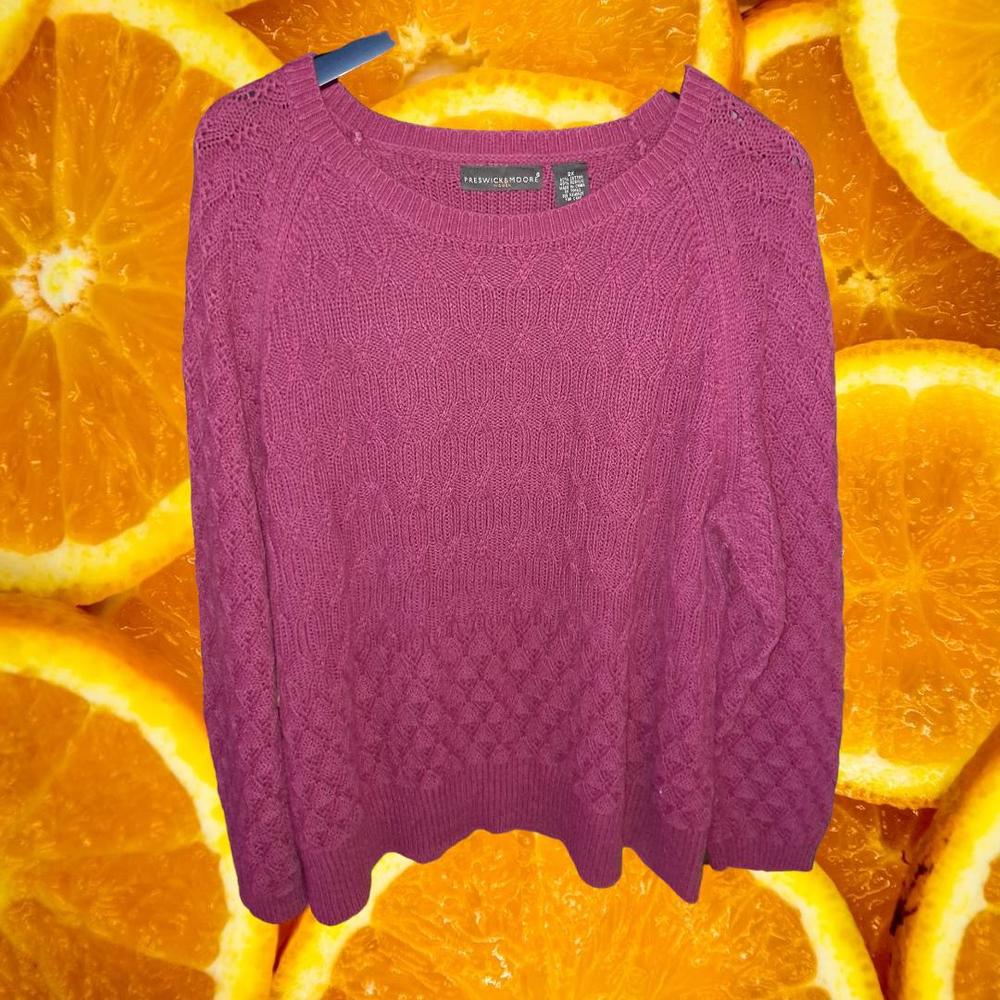 Preswick & Moore Pink Knit Sweater Size 2X